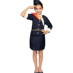 Online Disfraz de azafata de vuelo para niña 7-9 años Halloween|Disfraces