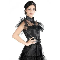 Disfraz de baile Rave'N Dance estilo Wednesday Addams, color negro, talla S ㅤ*TOYS 