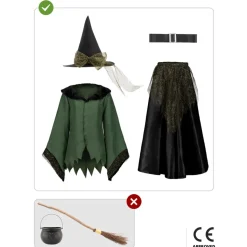 Outlet Disfraz de bruja deluxe niña 5-6 años Disfraces|Halloween