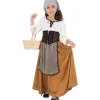 Disfraz de campesina medieval para niña 5-6 años*Funidelia Discount