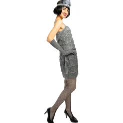 Disfraz de charlestón años 20 plateado XL*Funidelia Clearance