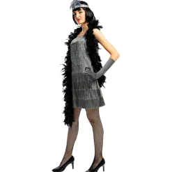 Disfraz de charlestón años 20 plateado L*Funidelia Best