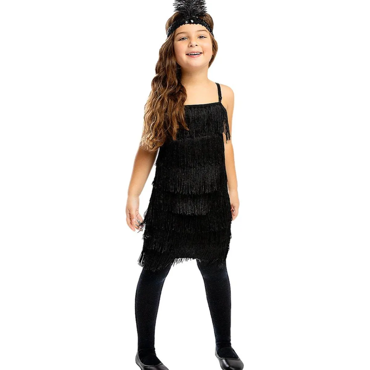 Clearance Disfraz de charlestón negro para niña 3-4 años Halloween|Disfraces