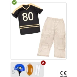 Best Disfraz de fútbol americano musculoso para niño 7-9 años Halloween|Disfraces