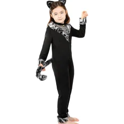Hot Disfraz de gata para niña 5-6 años Disfraces|Halloween