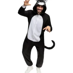 Discount Disfraz de gato onesie para adulto S-M Halloween|Disfraces