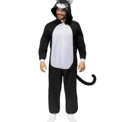 Discount Disfraz de gato onesie para adulto S-M Halloween|Disfraces
