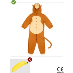 Disfraz de mono onesie para niños 10-12 años*Funidelia Sale