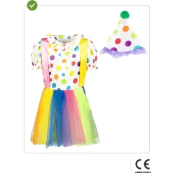 Disfraz de payasa para niña 10-12 años*Funidelia Online