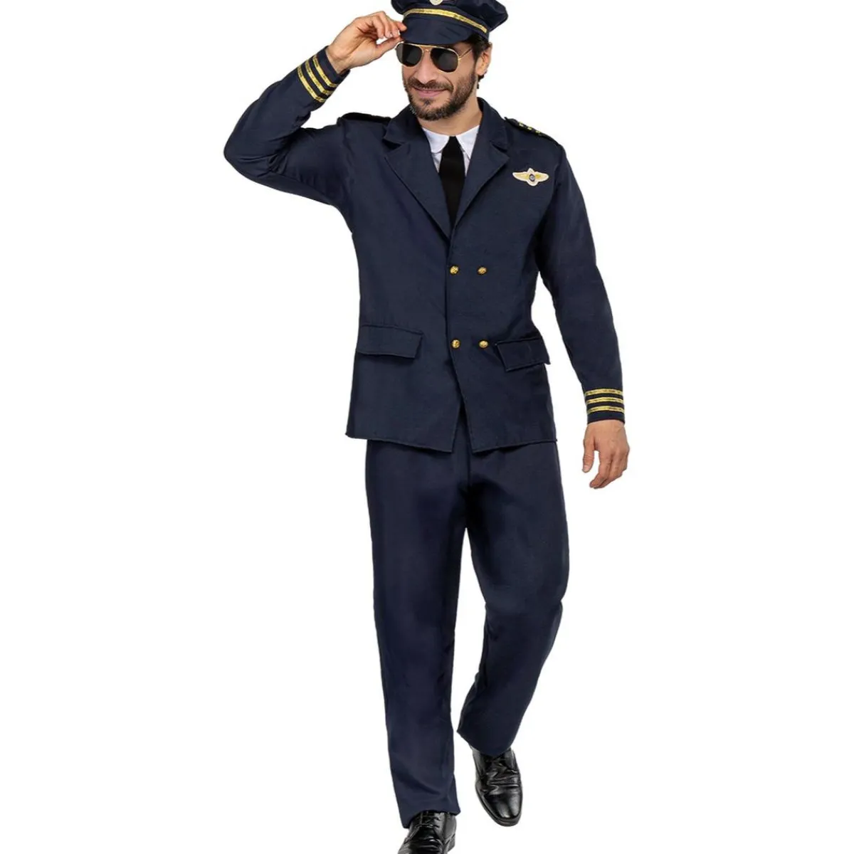 Hot Disfraz de piloto de aviones para hombre XXL Disfraces|Halloween