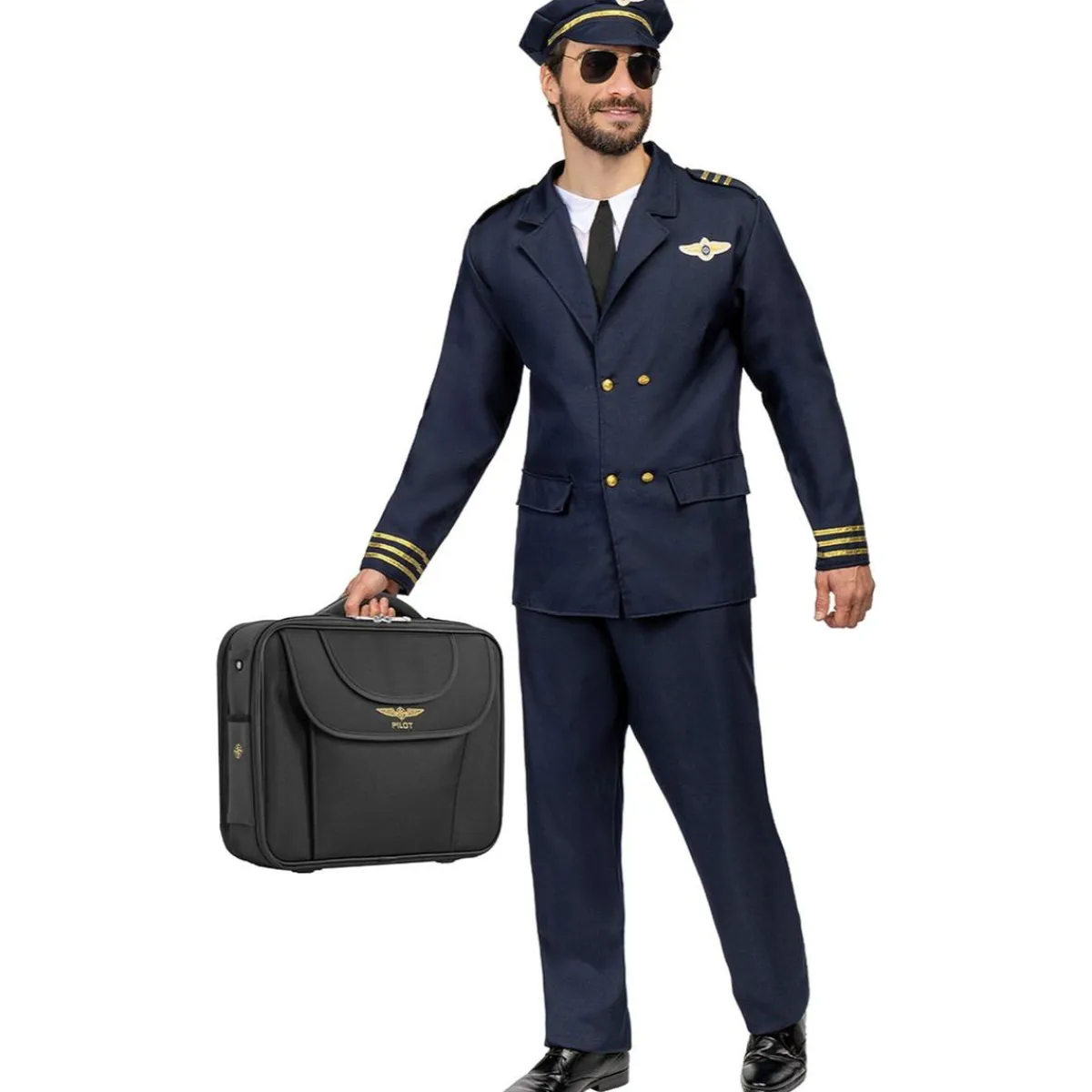 Hot Disfraz de piloto de aviones para hombre XXL Disfraces|Halloween