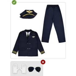 Disfraz de piloto de aviones para hombre L*Funidelia Hot