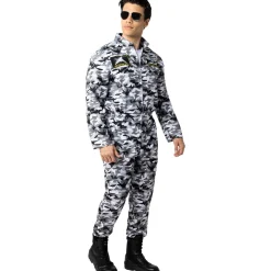 Clearance Disfraz de piloto de caza para hombre S-M Halloween|Disfraces