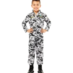 Clearance Disfraz de piloto de caza para niño 5-6 años Halloween|Disfraces