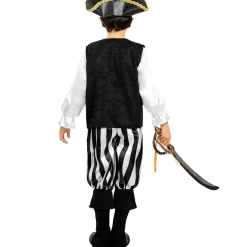 New Disfraz de pirata a rayas para niño- Colección blanca y negra 5-6 años Halloween|Disfraces