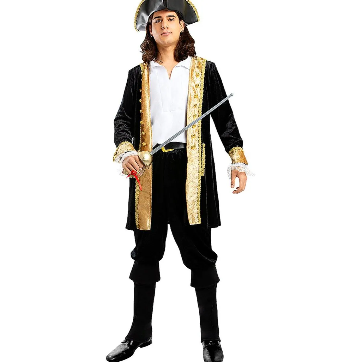 Clearance Disfraz de pirata deluxe para hombre - Colección colonial XL Disfraces|Halloween