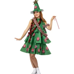 Disfraz de árbol de Navidad mujer talla única*Funidelia Outlet
