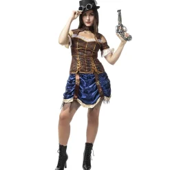 Discount Disfraz de Steampunk corto para mujer S Halloween|Disfraces