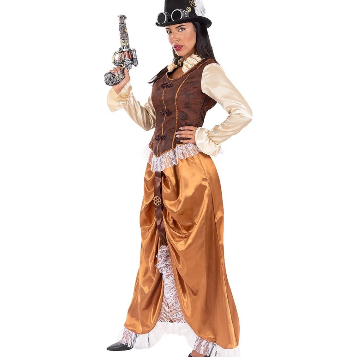 Best Disfraz de Steampunk largo para mujer XXL Disfraces|Halloween