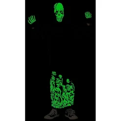 Outlet Disfraz Esqueleto Siniestro con capucha y guantes para Halloween, Carnaval y Fiestas Disfraces|Halloween