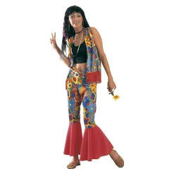 Best Disfraz hippie con flores para adulto Talla única ㅤ Disfraces|Halloween