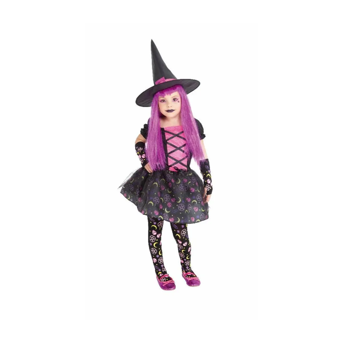 Hot Disfraz infantil - Bruja moonlight rosa 3-4 años Disfraces|Halloween