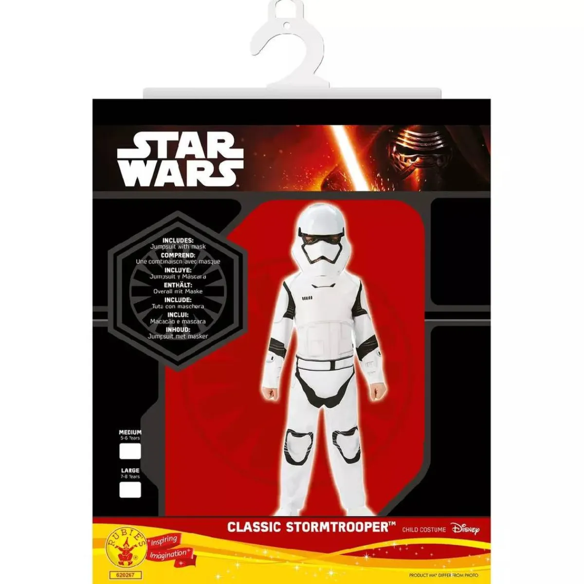 Disfraz infantil Stormtrooper Talla L - 7-8 años (117-128 cm)*RUBIE'S Online