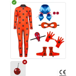 Best Disfraz Miraculous Ladybug con accesorios niña 5-6 años Disfraces|Halloween