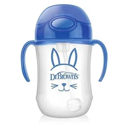 Dr. Brown´s - Mi primer vaso con pajita 270 ml Azul*DR BROWN´S