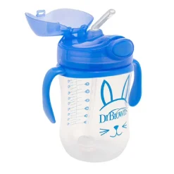 Dr. Brown´s - Mi primer vaso con pajita 270 ml Azul*DR BROWN´S