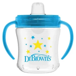 Dr. Brown´s - Vaso Transición boquilla suave 180 ml Azul*DR BROWN´S Hot