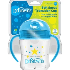 Dr. Brown´s - Vaso Transición boquilla suave 180 ml Azul*DR BROWN´S Hot