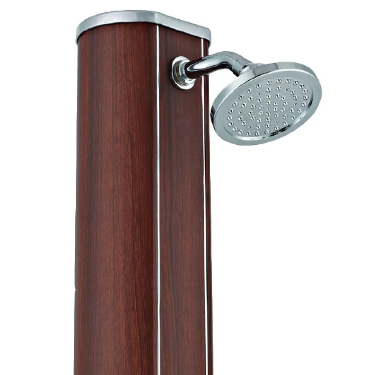 Ducha solar redonda efecto madera 32L*GRE