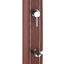 Ducha solar redonda efecto madera 32L*GRE