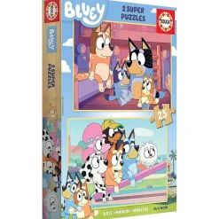 - Bluey - 2 Puzzles de madera 25 piezas Juegos Y Puzzles