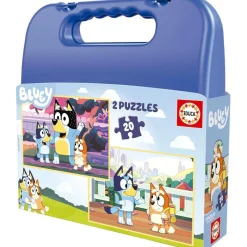 Best - Bluey - Puzzle infantil dúo en maleta plástico 20 piezas ㅤ Juegos Y Puzzles