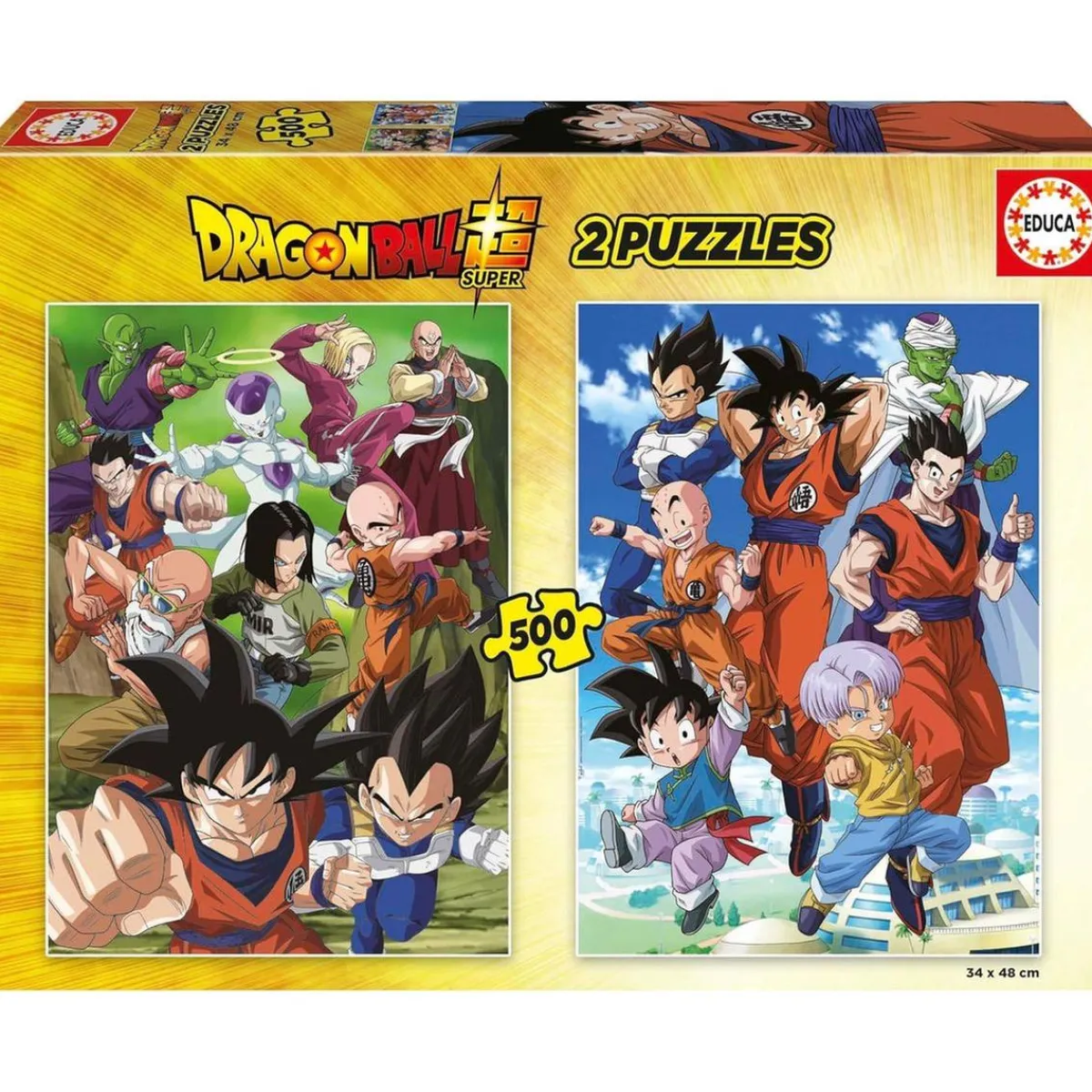 Hot - DragonBallZ - Puzzle Educa 2x500 ㅤ Juegos Y Puzzles