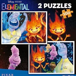 Best - Educa - Conjunto de 2 puzzles para niños con 100 piezas con imágenes Elemental | Medidas: 40 x 28 cm. Recomendado a partir de 6 años (19734) ㅤ Juegos Y Puzzles