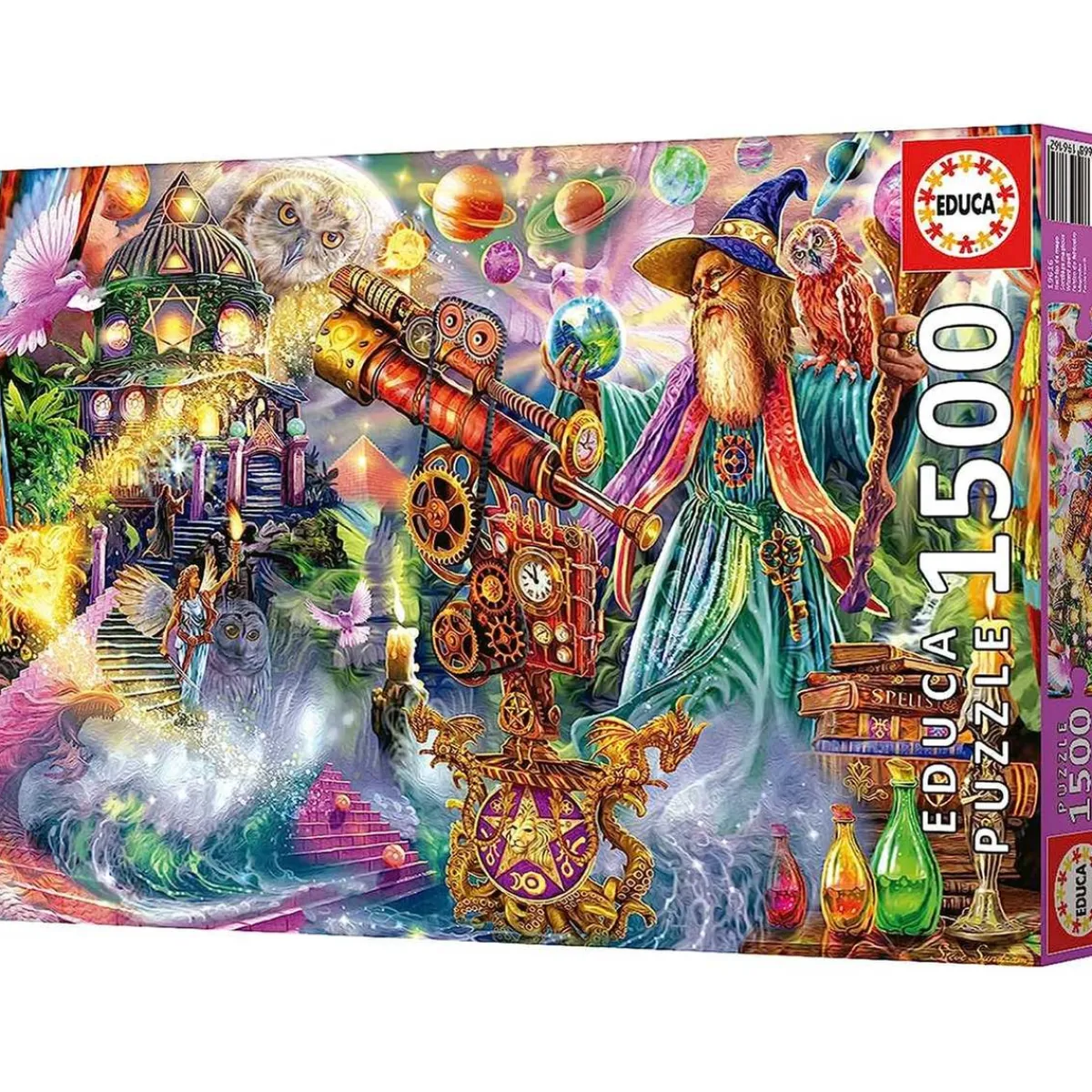 - Puzzle Hechizo de Mago 1500 piezas con cola fix ㅤ*EDUCA BORRAS Hot