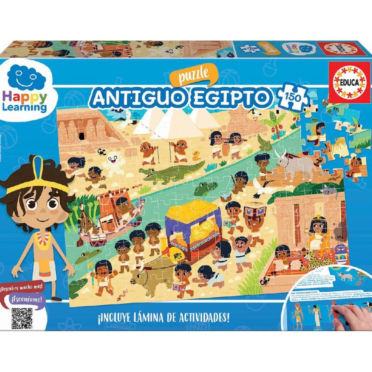 Best Educa Borrás - Antiguo Egipto - Puzzle 150 piezas Happy Learning Juegos Y Puzzles