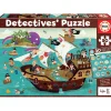Educa Borrás - Barco pirata - Puzzle detectives 50 piezas*EDUCA BORRAS Best