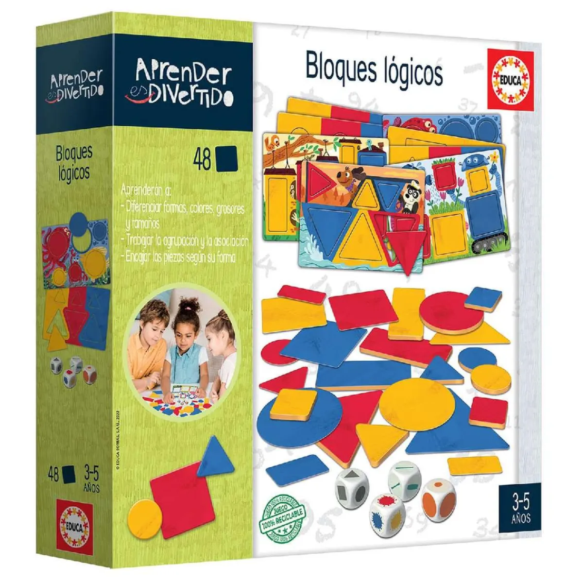 Educa Borrás - Bloques lógicos - Juego de mesa*EDUCA BORRAS Hot