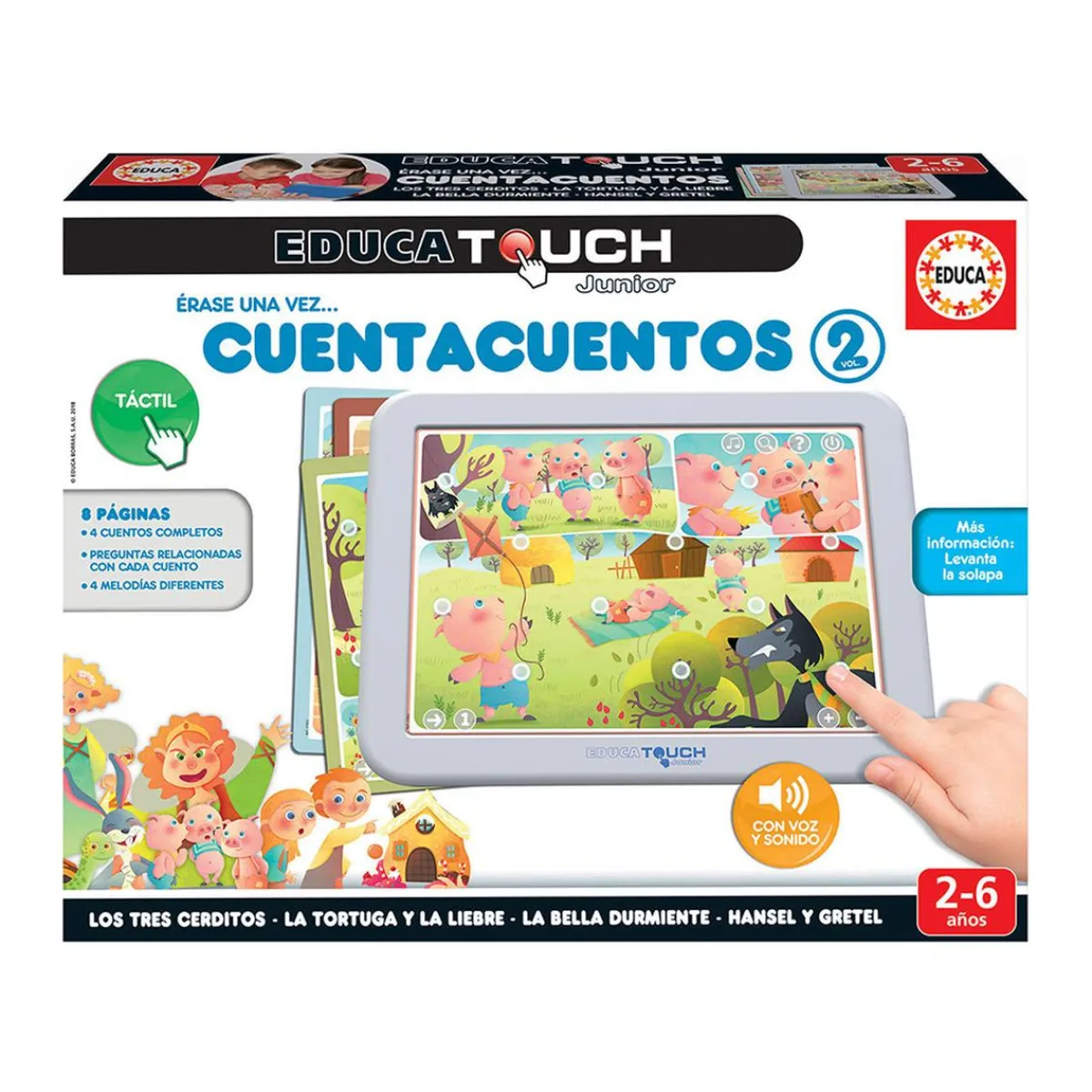 Best Educa Borrás - Educa Touch Junior Cuentacuentos 2 Juguetes Educativos Y Libros|Juegos Y Puzzles