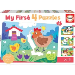 New Educa Borrás - Mamás y bebés - My first 4 puzzles Juegos Y Puzzles
