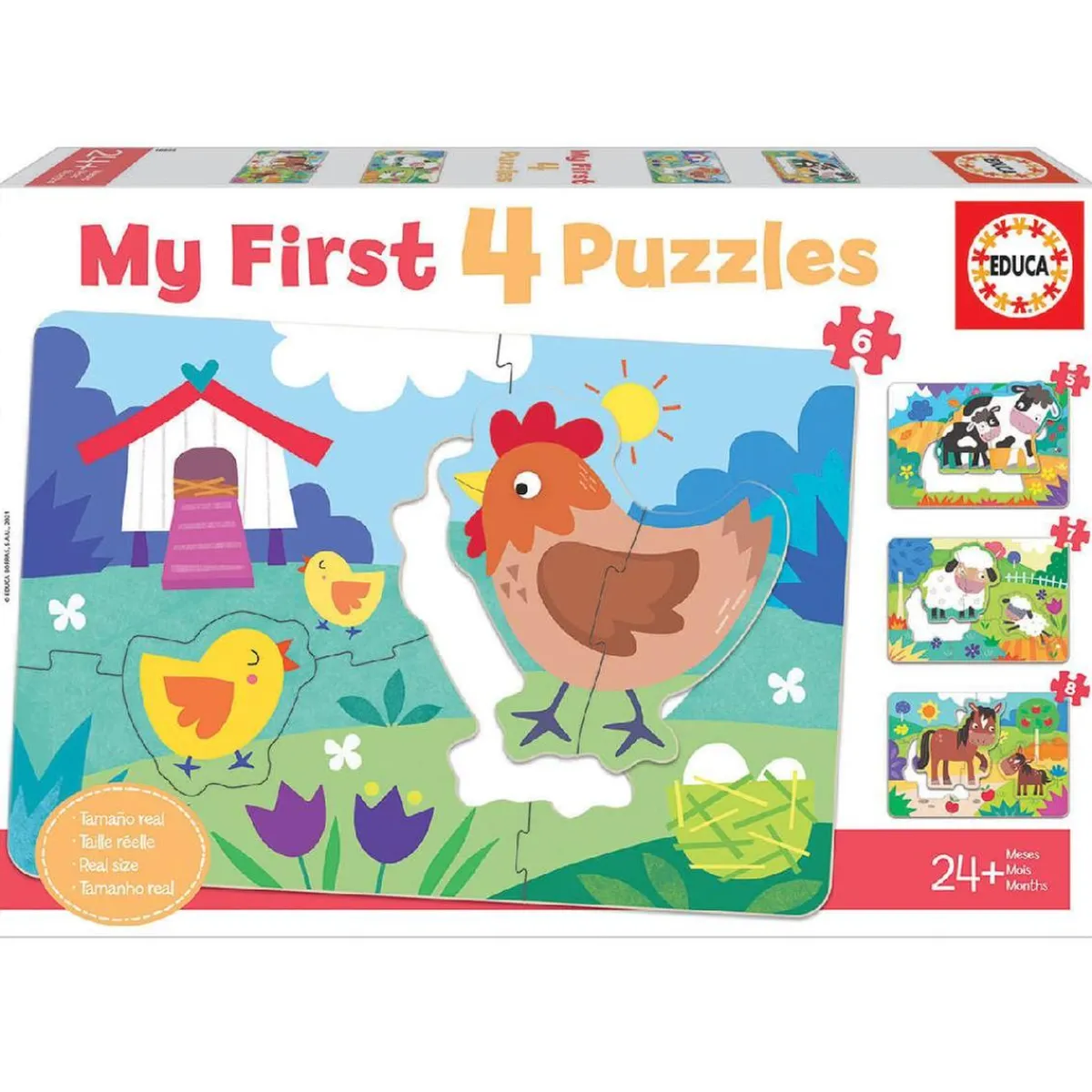 New Educa Borrás - Mamás y bebés - My first 4 puzzles Juegos Y Puzzles