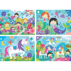 Discount Educa Borrás - Mundo de fantasía - Pack 4 puzzles progresivos Juegos Y Puzzles