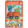 Educa Borrás - Patrulla de Rescate - Pack 4 Puzzles Progresivos*EDUCA BORRAS Sale