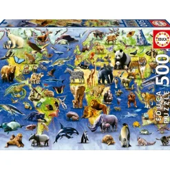 educa borrás - Puzzle Fauna Amenazada 500 Piezas Adultos ㅤ*EDUCA BORRAS Online
