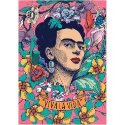Discount Educa Borrás - Viva la Vida, Frida Kahlo - Puzzle 500 piezas Juegos Y Puzzles