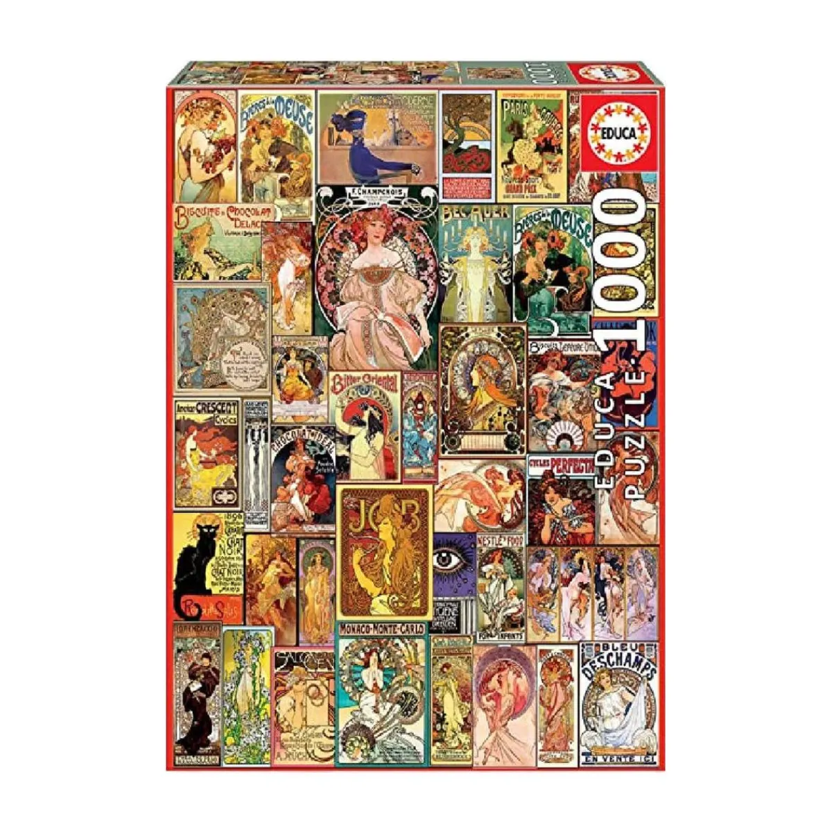 Educa Borrás - Collage Art Nouveau - Puzzle 1000 piezas Juegos Y Puzzles